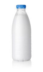 Image showing Plastic bottle of milk Path