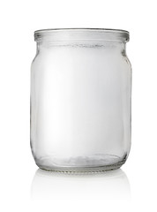 Image showing Empty glass jar isolated