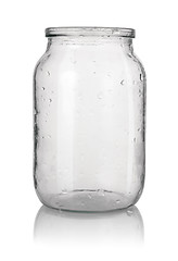 Image showing Empty glass jar