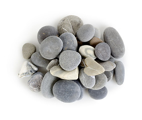 Image showing Heap a gray stones isolated