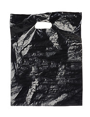 Image showing Black plastic bag