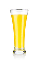 Image showing Glass of fresh orange juice