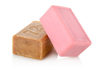 Image showing Two pieces of soap