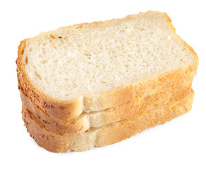 Image showing Piece of white bread isolated 