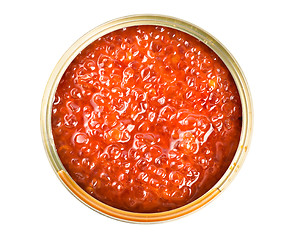 Image showing Red caviar in tin