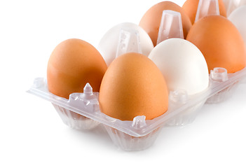 Image showing Tray eggs isolated