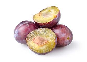 Image showing Plums isolated