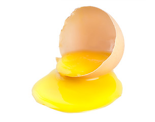 Image showing Broken egg isolated