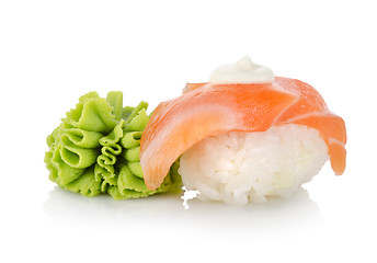 Image showing Sushi and wasabi