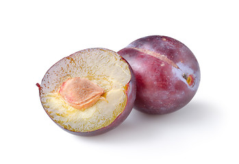 Image showing Two plums