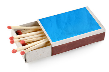 Image showing Blue matchbox isolated 