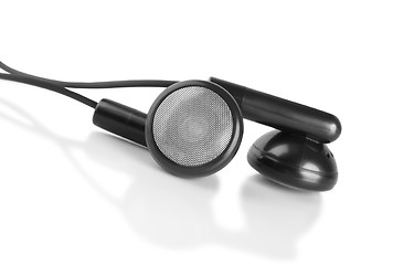 Image showing Black headphones isolated