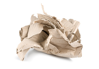 Image showing Crumpled cardboard