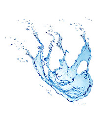 Image showing Blue water splash isolated