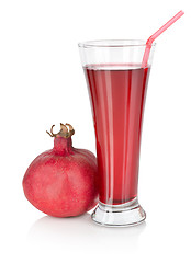 Image showing Pomegranate juice isolated