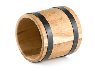 Image showing Wooden barrel isolated