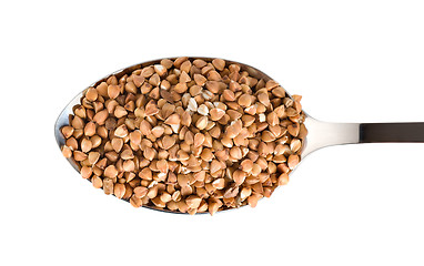 Image showing Buckwheat in a spoon isolated