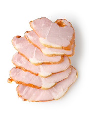 Image showing Sliced ham isolated