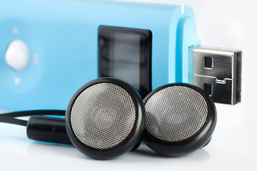 Image showing Blue MP3 player