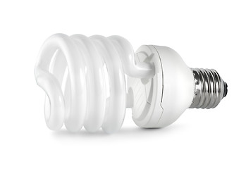 Image showing Energy saving  fluorescent lightbulb. Path