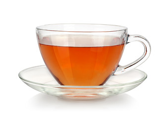 Image showing Glass cup of tea