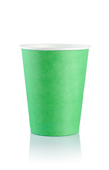 Image showing Green disposable cup