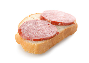 Image showing Sandwich with sausage