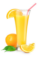 Image showing Orange juice in a glass