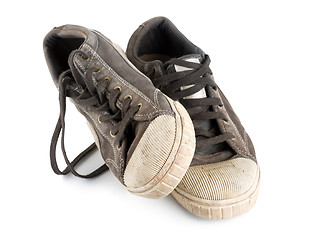 Image showing Pair old sneakers