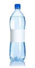 Image showing Soda water bottle with blank label