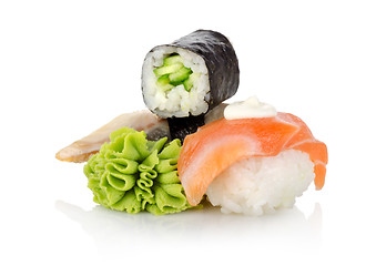 Image showing Wasabi and sushi 