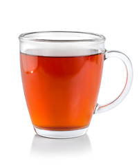 Image showing Tea in glass cup (Path)