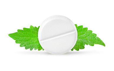 Image showing Aspirin with mint