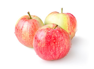 Image showing Three ripe apples isolated