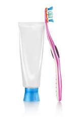 Image showing Toothpaste and toothbrush