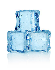 Image showing Three ice cubes isolated