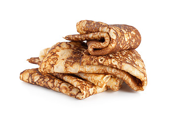 Image showing Folded pancakes isolated