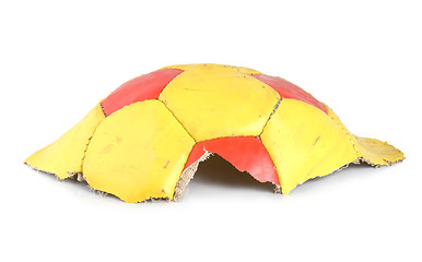 Image showing Part of the old soccer isolated