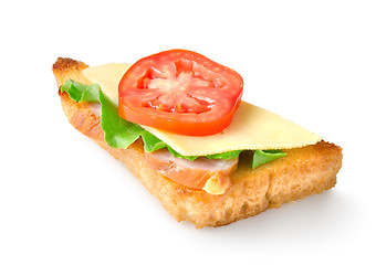 Image showing Sandwich with vegetables isolated