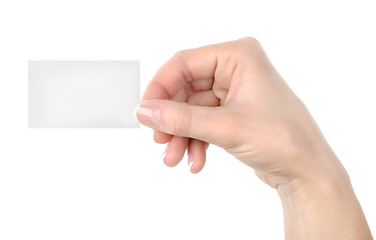 Image showing Card blank in a hand