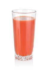 Image showing Glass of tomato juice