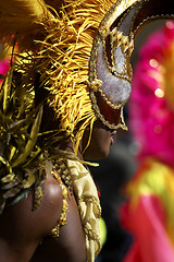 Image showing Man in costume nottinghill carnival london