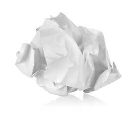 Image showing Crumpled paper isolated