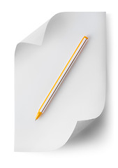 Image showing Pen with a sheet of paper