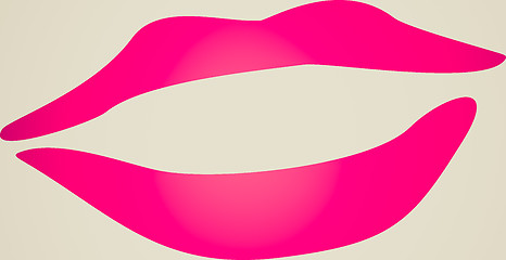 Image showing Vintage look Lips