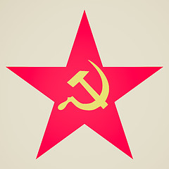 Image showing Vintage look Communist star