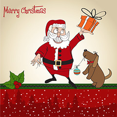 Image showing Santa Claus with gift