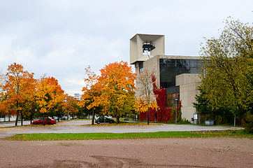 Image showing church building with a bell tower in Järvenpää, Finland