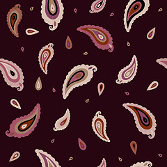 Image showing Paisley ornament  seamless background