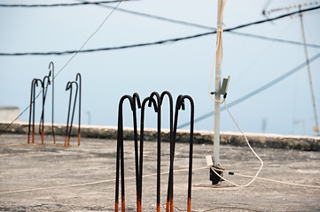 Image showing rooftop wires